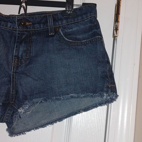 Forever Premium denim jean rough hem short shorts Sz 30 - Picture 2 of 7